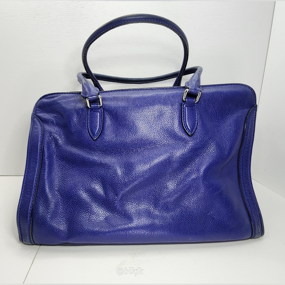 Alexander McQueen Ultramarine Leather Skull Padlock Large Zip Around Tote Bag - Picture 2 of 16